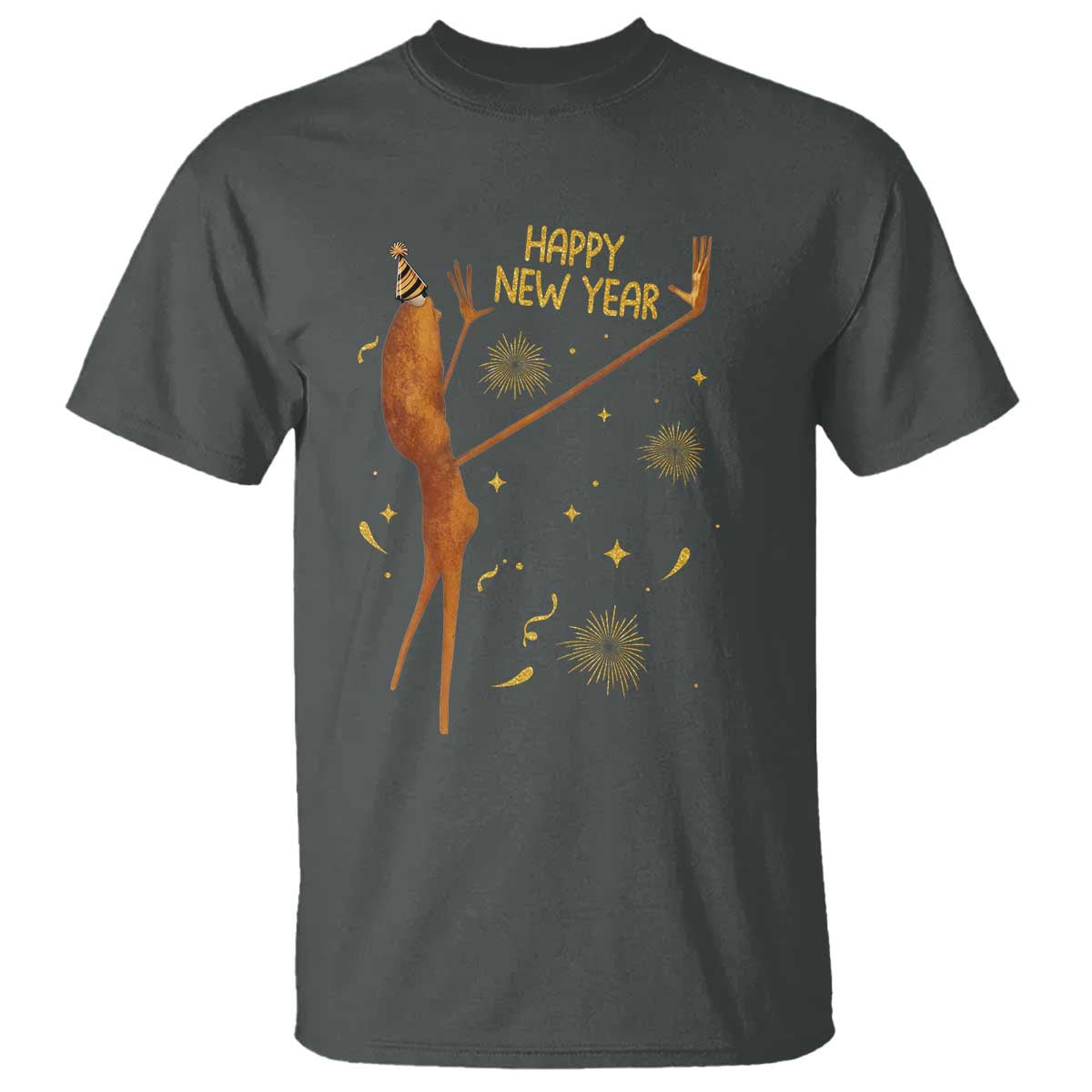 Funny Marcus The Worm New Year T Shirt Happy New Year NYE Party Firework - Wonder Print Shop