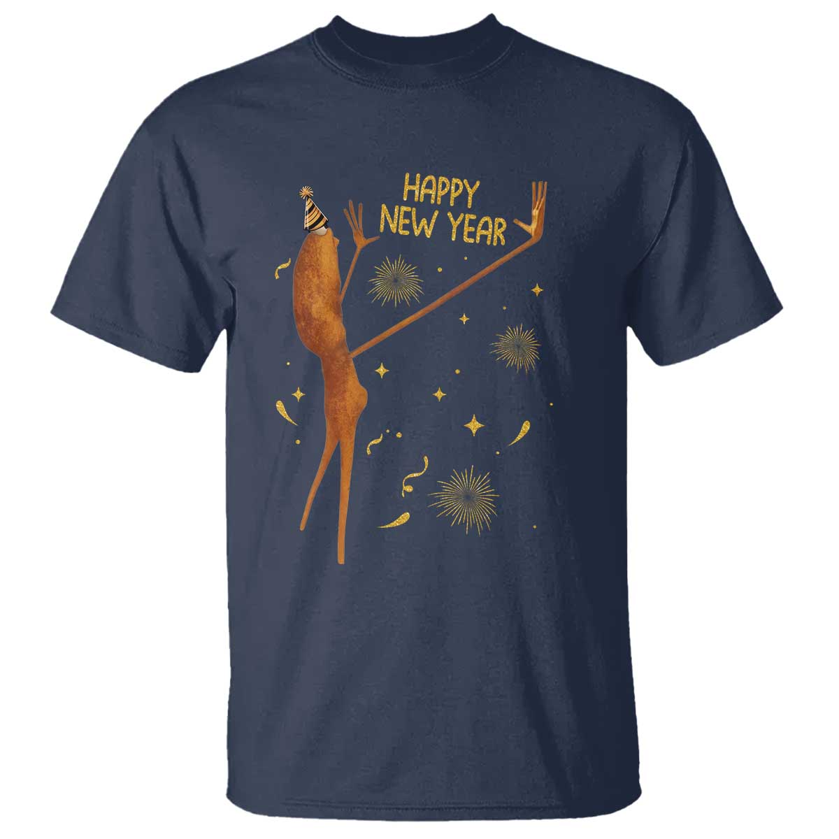 Funny Marcus The Worm New Year T Shirt Happy New Year NYE Party Firework - Wonder Print Shop