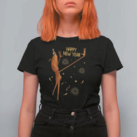 Funny Marcus The Worm New Year T Shirt For Women Happy New Year NYE Party Firework - Wonder Print Shop