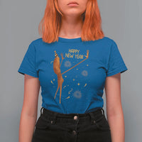 Funny Marcus The Worm New Year T Shirt For Women Happy New Year NYE Party Firework - Wonder Print Shop
