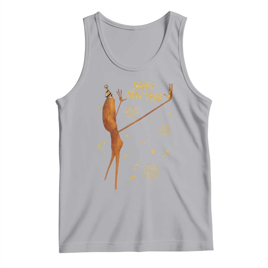 Funny Marcus The Worm New Year Tank Top Happy New Year NYE Party Firework - Wonder Print Shop
