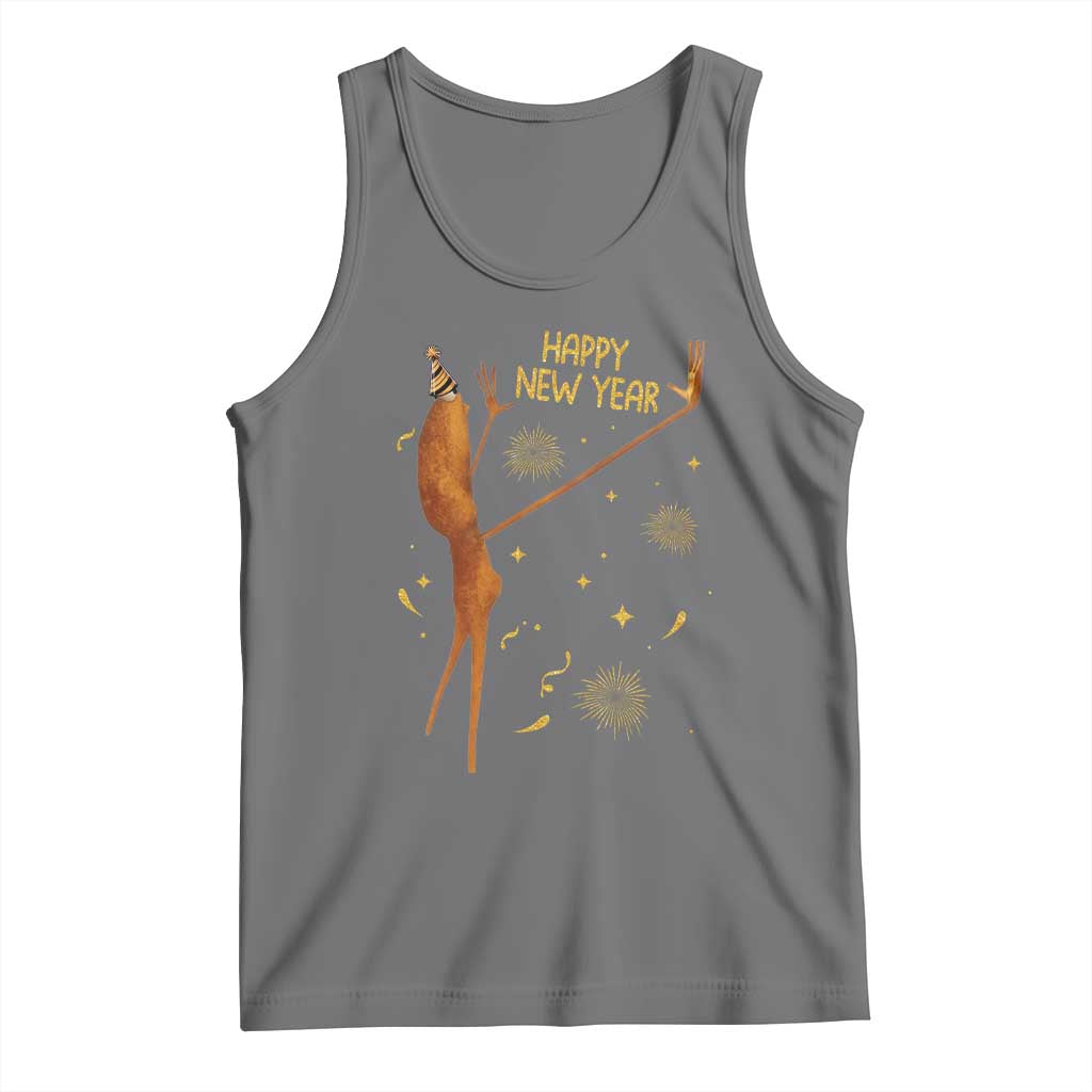 Funny Marcus The Worm New Year Tank Top Happy New Year NYE Party Firework - Wonder Print Shop