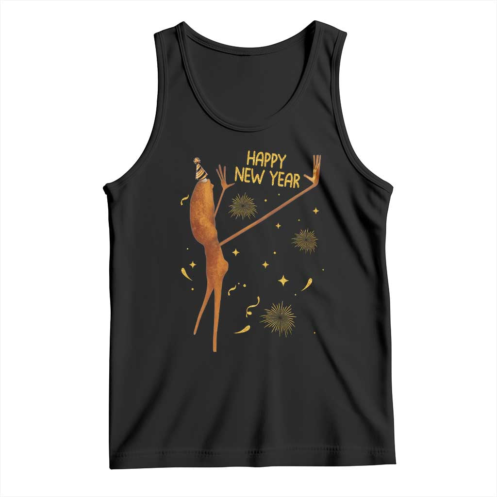 Funny Marcus The Worm New Year Tank Top Happy New Year NYE Party Firework - Wonder Print Shop