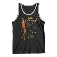 Funny Marcus The Worm New Year Tank Top Happy New Year NYE Party Firework - Wonder Print Shop