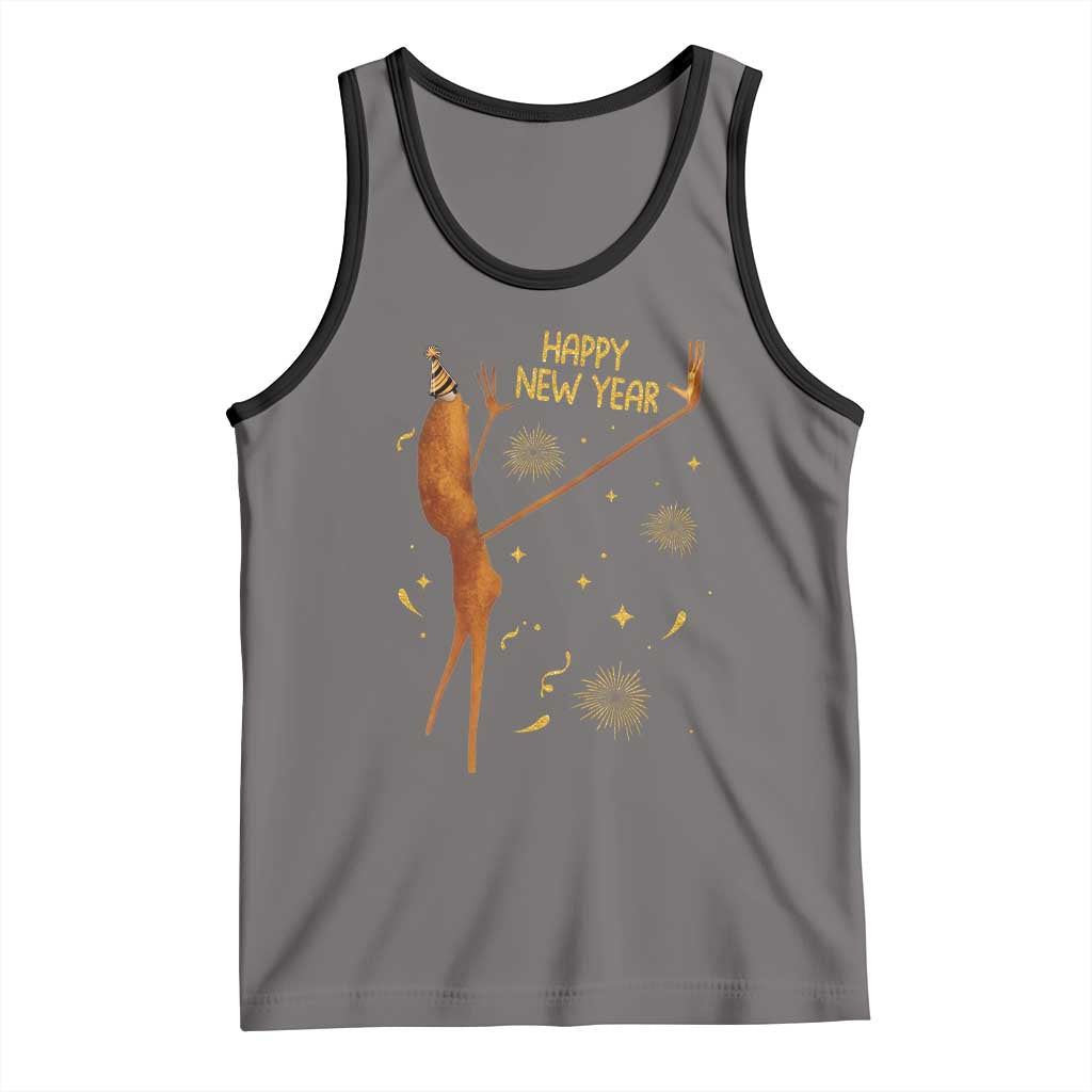 Funny Marcus The Worm New Year Tank Top Happy New Year NYE Party Firework - Wonder Print Shop