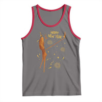 Funny Marcus The Worm New Year Tank Top Happy New Year NYE Party Firework - Wonder Print Shop