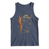 Funny Marcus The Worm New Year Tank Top Happy New Year NYE Party Firework - Wonder Print Shop