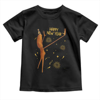 Funny Marcus The Worm New Year Toddler T Shirt Happy New Year NYE Party Firework - Wonder Print Shop
