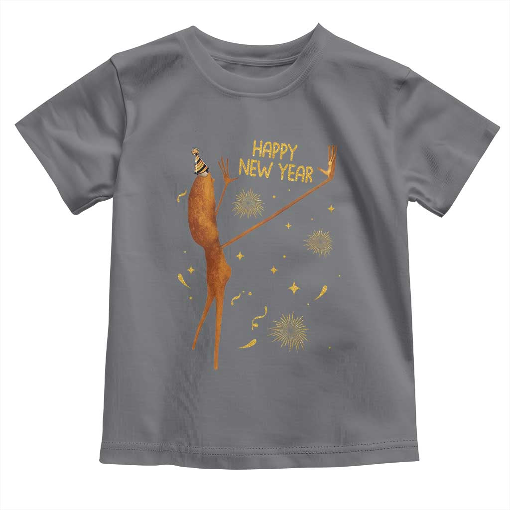 Funny Marcus The Worm New Year Toddler T Shirt Happy New Year NYE Party Firework - Wonder Print Shop
