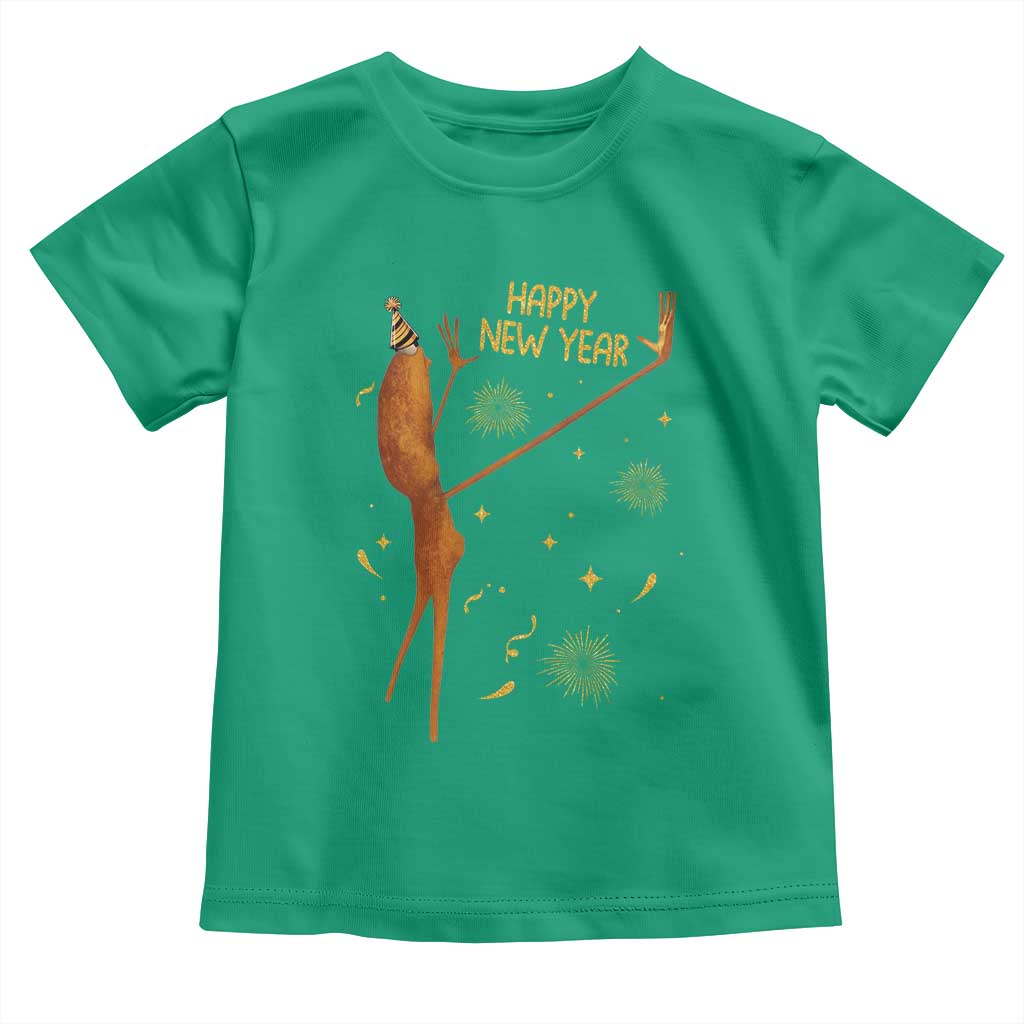 Funny Marcus The Worm New Year Toddler T Shirt Happy New Year NYE Party Firework - Wonder Print Shop