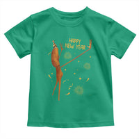 Funny Marcus The Worm New Year Toddler T Shirt Happy New Year NYE Party Firework - Wonder Print Shop