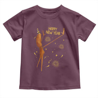 Funny Marcus The Worm New Year Toddler T Shirt Happy New Year NYE Party Firework - Wonder Print Shop