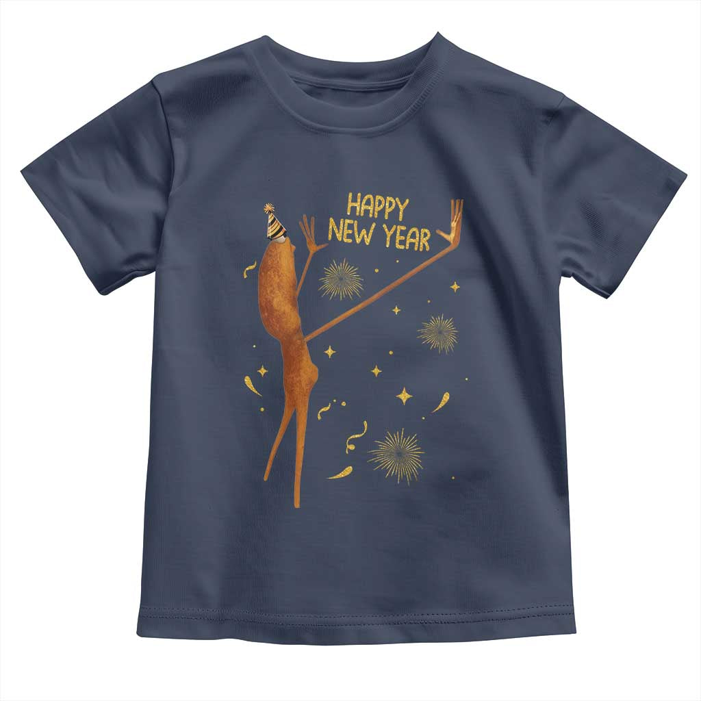 Funny Marcus The Worm New Year Toddler T Shirt Happy New Year NYE Party Firework - Wonder Print Shop