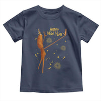 Funny Marcus The Worm New Year Toddler T Shirt Happy New Year NYE Party Firework - Wonder Print Shop