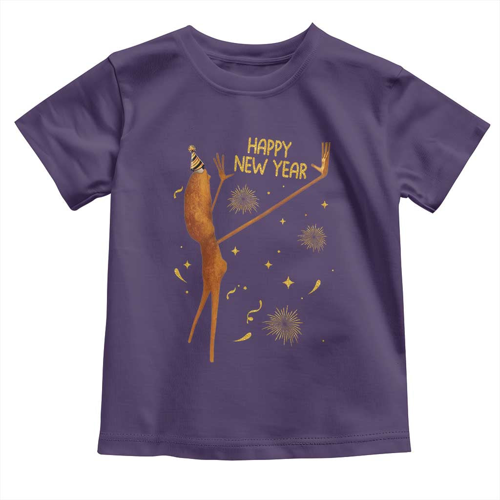 Funny Marcus The Worm New Year Toddler T Shirt Happy New Year NYE Party Firework - Wonder Print Shop