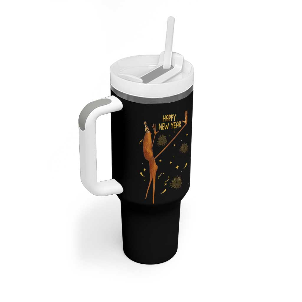 Funny Marcus The Worm New Year Tumbler With Handle Happy New Year NYE Party Firework - Wonder Print Shop