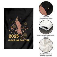 Funny Marcus The Worm New Year Garden Flag 2025 I Dont Like This Year Fireworks NYE Party - Wonder Print Shop