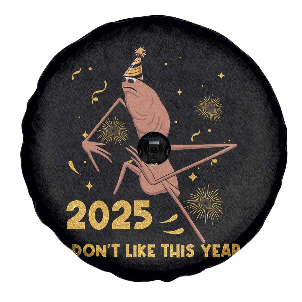 Funny Marcus The Worm New Year Spare Tire Cover 2025 I Dont Like This Year Fireworks NYE Party - Wonder Print Shop