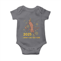 Funny Marcus The Worm New Year Baby Onesie 2025 I Dont Like This Year Fireworks NYE Party - Wonder Print Shop