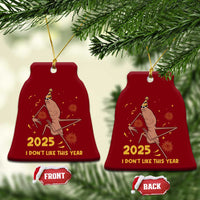 Funny Marcus The Worm New Year Ceramic Ornament 2025 I Dont Like This Year Fireworks NYE Party - Wonder Print Shop