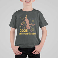 Funny Marcus The Worm New Year T Shirt For Kid 2025 I Dont Like This Year Fireworks NYE Party - Wonder Print Shop