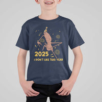 Funny Marcus The Worm New Year T Shirt For Kid 2025 I Dont Like This Year Fireworks NYE Party - Wonder Print Shop
