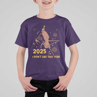 Funny Marcus The Worm New Year T Shirt For Kid 2025 I Dont Like This Year Fireworks NYE Party - Wonder Print Shop
