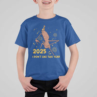 Funny Marcus The Worm New Year T Shirt For Kid 2025 I Dont Like This Year Fireworks NYE Party - Wonder Print Shop