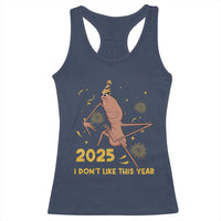Funny Marcus The Worm New Year Racerback Tank Top 2025 I Dont Like This Year Fireworks NYE Party - Wonder Print Shop