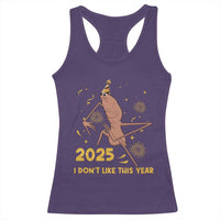 Funny Marcus The Worm New Year Racerback Tank Top 2025 I Dont Like This Year Fireworks NYE Party - Wonder Print Shop