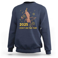 Funny Marcus The Worm New Year Sweatshirt 2025 I Dont Like This Year Fireworks NYE Party - Wonder Print Shop