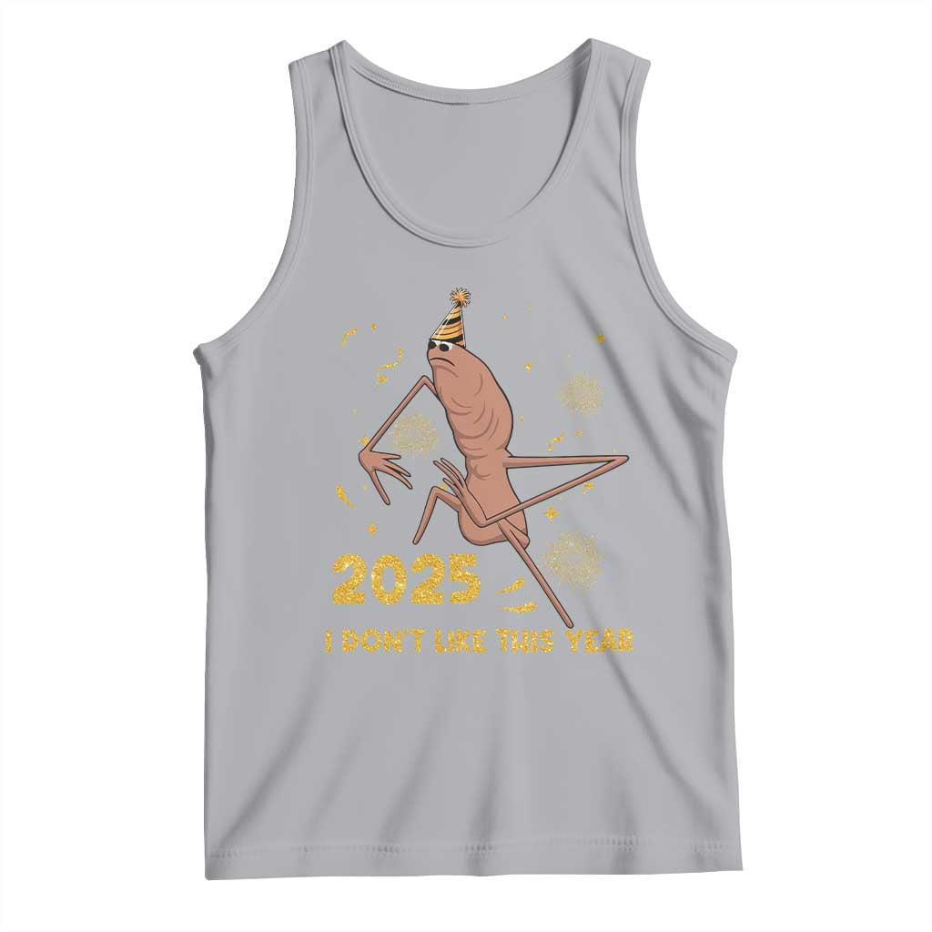 Funny Marcus The Worm New Year Tank Top 2025 I Dont Like This Year Fireworks NYE Party - Wonder Print Shop