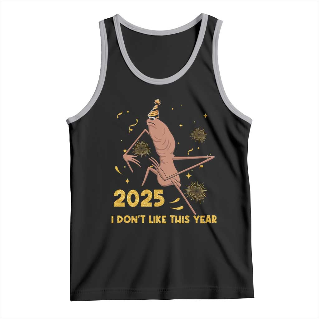 Funny Marcus The Worm New Year Tank Top 2025 I Dont Like This Year Fireworks NYE Party - Wonder Print Shop