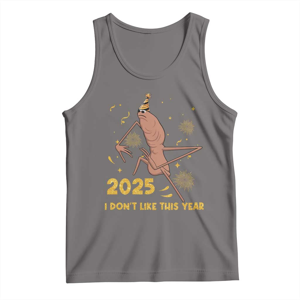Funny Marcus The Worm New Year Tank Top 2025 I Dont Like This Year Fireworks NYE Party - Wonder Print Shop