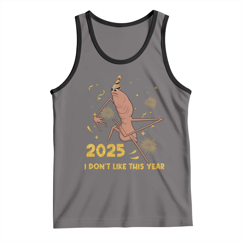 Funny Marcus The Worm New Year Tank Top 2025 I Dont Like This Year Fireworks NYE Party - Wonder Print Shop
