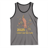 Funny Marcus The Worm New Year Tank Top 2025 I Dont Like This Year Fireworks NYE Party - Wonder Print Shop