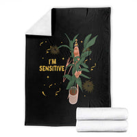 Funny Marcus The Worm New Year Throw Blanket I Am Sensitive NYE Party Firework - Wonder Print Shop
