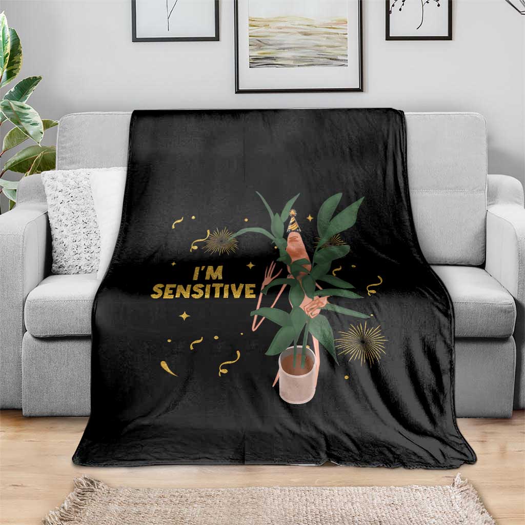 Funny Marcus The Worm New Year Throw Blanket I Am Sensitive NYE Party Firework - Wonder Print Shop