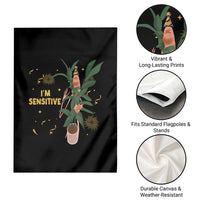 Funny Marcus The Worm New Year Garden Flag I Am Sensitive NYE Party Firework - Wonder Print Shop