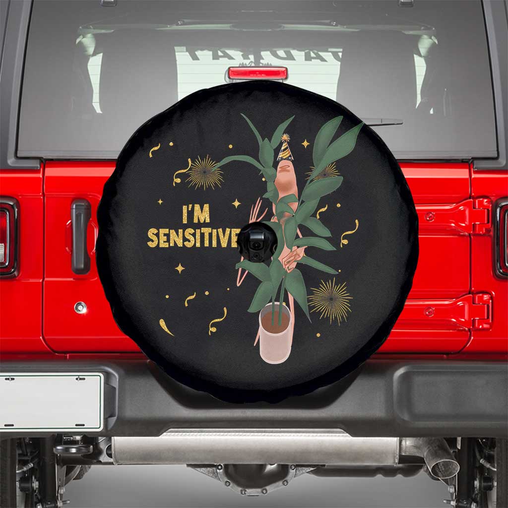 Funny Marcus The Worm New Year Spare Tire Cover I Am Sensitive NYE Party Firework - Wonder Print Shop