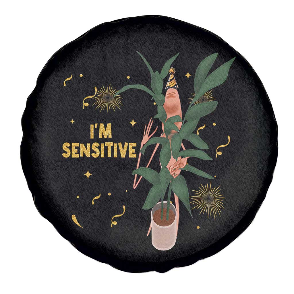 Funny Marcus The Worm New Year Spare Tire Cover I Am Sensitive NYE Party Firework - Wonder Print Shop