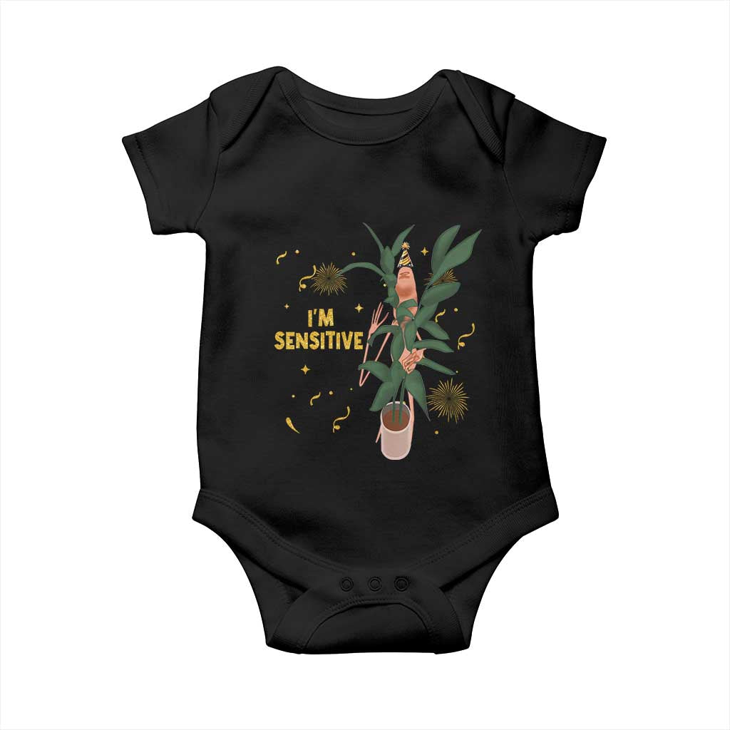 Funny Marcus The Worm New Year Baby Onesie I Am Sensitive NYE Party Firework - Wonder Print Shop