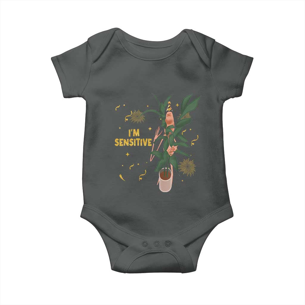 Funny Marcus The Worm New Year Baby Onesie I Am Sensitive NYE Party Firework - Wonder Print Shop