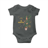 Funny Marcus The Worm New Year Baby Onesie I Am Sensitive NYE Party Firework - Wonder Print Shop