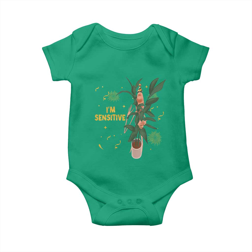 Funny Marcus The Worm New Year Baby Onesie I Am Sensitive NYE Party Firework - Wonder Print Shop