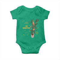Funny Marcus The Worm New Year Baby Onesie I Am Sensitive NYE Party Firework - Wonder Print Shop