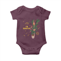 Funny Marcus The Worm New Year Baby Onesie I Am Sensitive NYE Party Firework - Wonder Print Shop