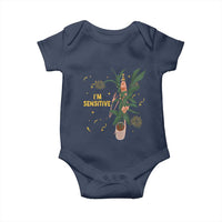 Funny Marcus The Worm New Year Baby Onesie I Am Sensitive NYE Party Firework - Wonder Print Shop