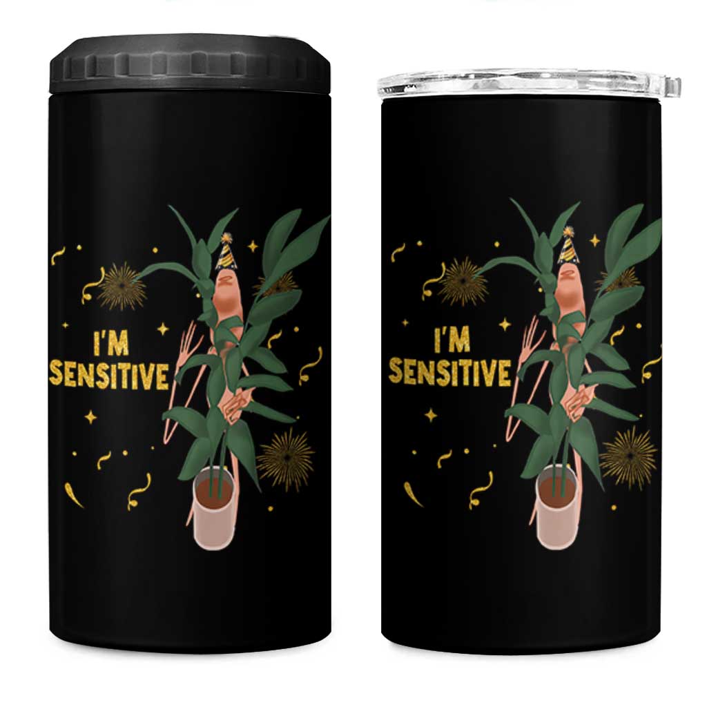 Funny Marcus The Worm New Year 4 in 1 Can Cooler Tumbler I Am Sensitive NYE Party Firework - Wonder Print Shop