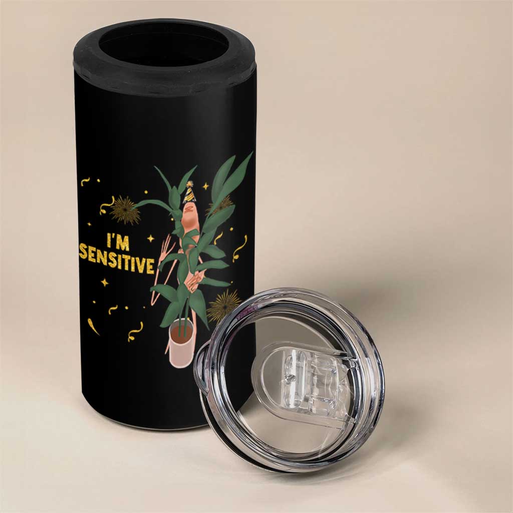 Funny Marcus The Worm New Year 4 in 1 Can Cooler Tumbler I Am Sensitive NYE Party Firework - Wonder Print Shop